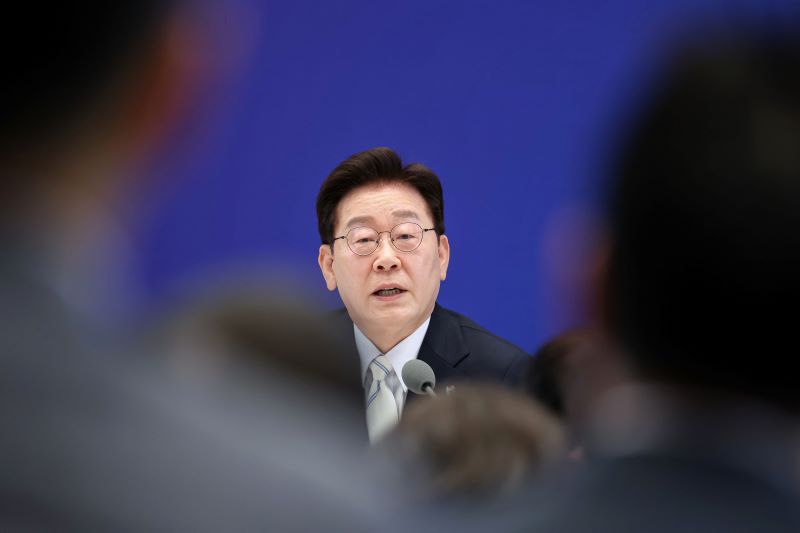 ▲ 이재명 대통령이 지난 8일 청와대 영빈관에서 열린 취임 1주년 기자회견에서 발언하는 모습. ⓒ뉴시스