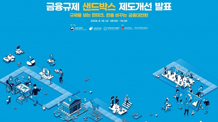 ▲ 금융규제 샌드박스 제도개선 발표 포스터.ⓒ서강대