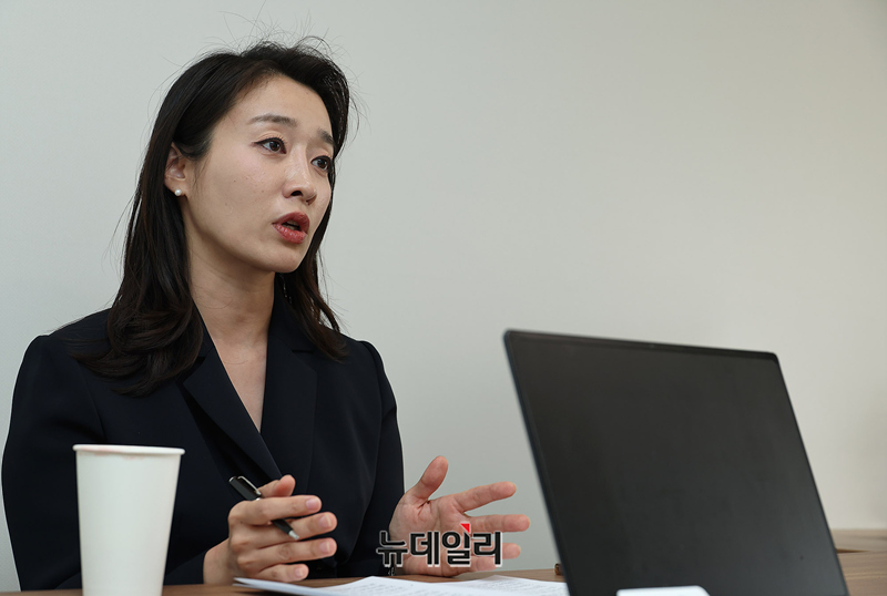 ▲ 권현서 경제사회연구원 미래센터장이 24일 서울 중구 경제사회연구원에서 뉴데일리와 인터뷰하고 있다. ⓒ정상윤 기자