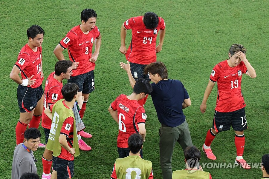 ▲ 한국이 A조 최종전에서 남아공에 0-1로 패배했다.ⓒ연합뉴스 제공