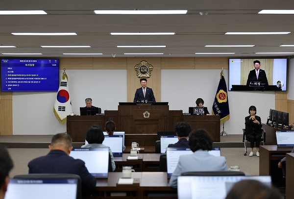 ▲ 제1대 충청광역연합의회 마지막 임시회 모습.ⓒ충청광역연합의회