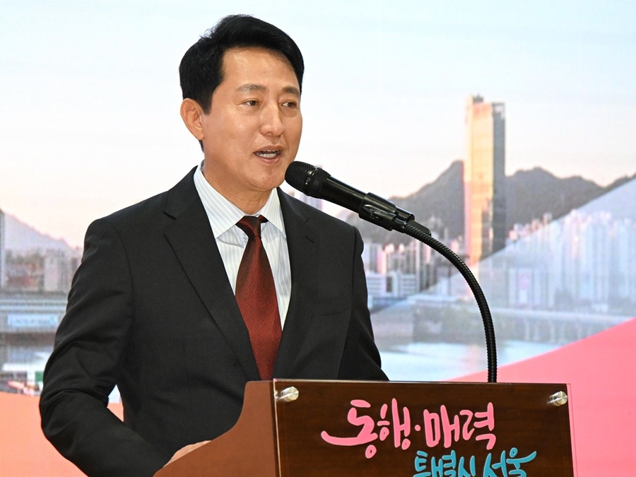 ▲ 오세훈 서울시장이 29일 오전 서울 중구 서울시청에서 열린 'G3 서울 기획위원회' 발대식에 참석해 인사말을 하고 있다. ⓒ서울시