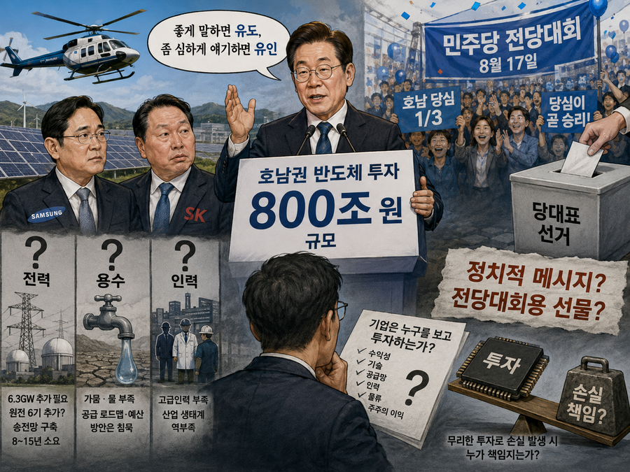 ▲ 호남에 800조 반도체 공장 투자가 발표됐다. 과연, 호남에 그런 투자를 받을 준비가 돼있는가? 정부는 다 알아서 한다고 큰소리 치는데, 현실은 그리 녹록치 않아 보인다. ⓒ 챗GPT
