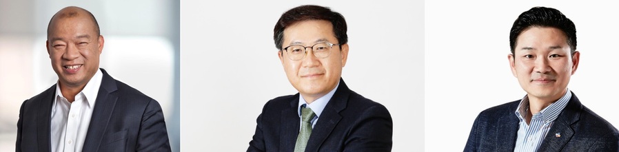 ▲ (왼쪽부터) CJ제일제당 라이프스타일식품사업부문 그래고리 옙 대표, 윤석환 대표, 핵심소재사업부문 김찬호 대표ⓒCJ제일제당