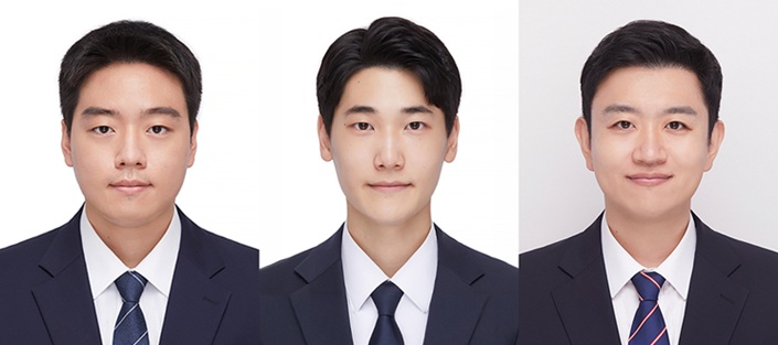 ▲ 동국대 연구진. 왼쪽부터 장인성 연구원, 유근 박사과정생(이상 공동 제1저자), 안건형 에너지신소재공학과 교수.ⓒ동국대