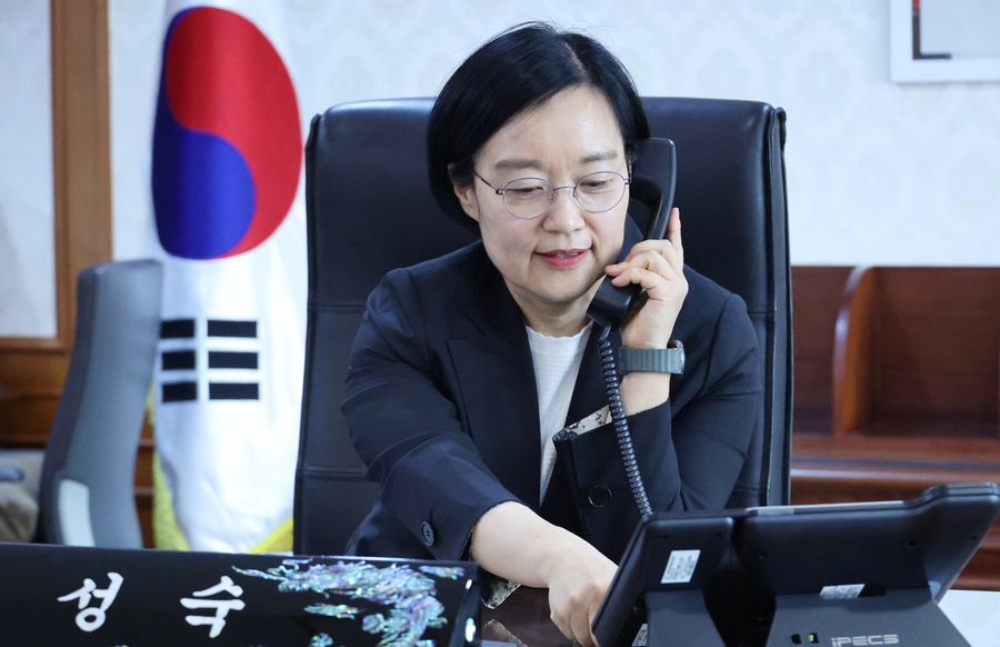 ▲ 이날 임기를 시작한 한성숙 총리. ⓒ연합뉴스