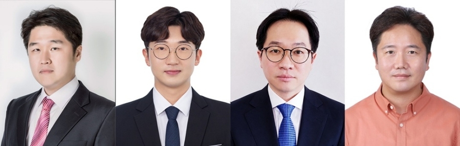 ▲ 왼쪽부터 박철민 교수, 이영한 연구원, 국민대 신소재공학부 김재헌 교수, 한국전기연구원 하윤철 박사ⓒ