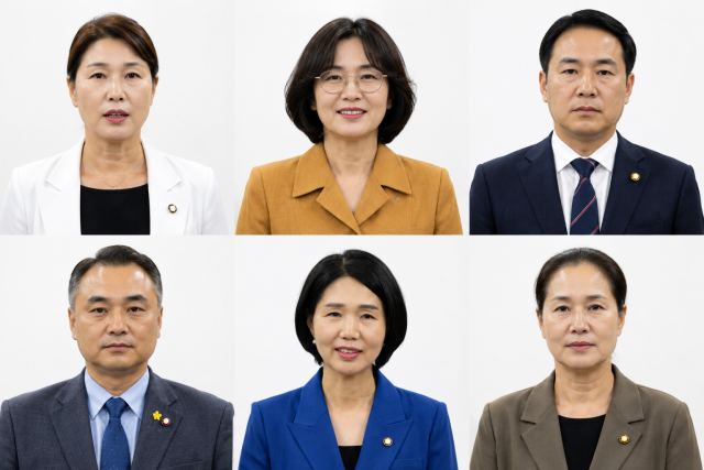 ▲ 좌로부터 정순영, 배현경, 김상수, 김상균, 김미영, 최은희 위원장ⓒ화성시의회 제공