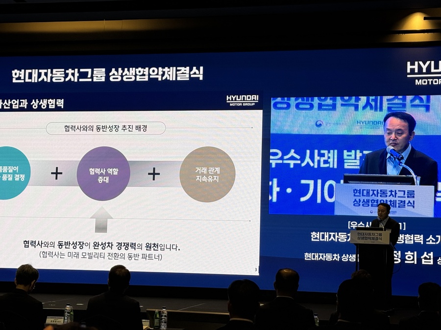 ▲ 현대차그룹 상생협약체결식 우수사례 발표.ⓒ김서연 기자