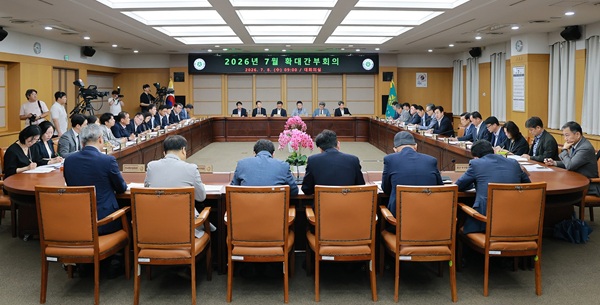 ▲ 7월 첫 확대간부회의에서 허 시장의 질책과 지시는 90분 넘게 이어졌다. ⓒ대전시