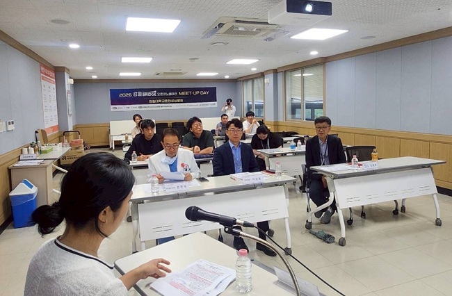 ▲ 이번 행사는 한림대학교춘천성심병원과 KT&G 상상마당 춘천 스테이에서 개최됐다. 바이오·헬스케어 부문의 혁신 기술을 보유한 창업기업과 병원 및 중견기업의 비즈니스 수요를 정교하게 매칭해 실질적인 동반 성장의 발판을 마련하고자 기획됐다. ⓒ강원창조경제혁신센터