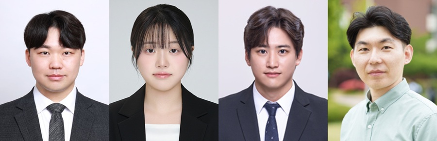 ▲ 연구진. 왼쪽부터 성균관대 박주형 박사, 장다영 연구원, 김치현 박사(이상 공동 제1저자), 박진성 교수.ⓒ성균관대