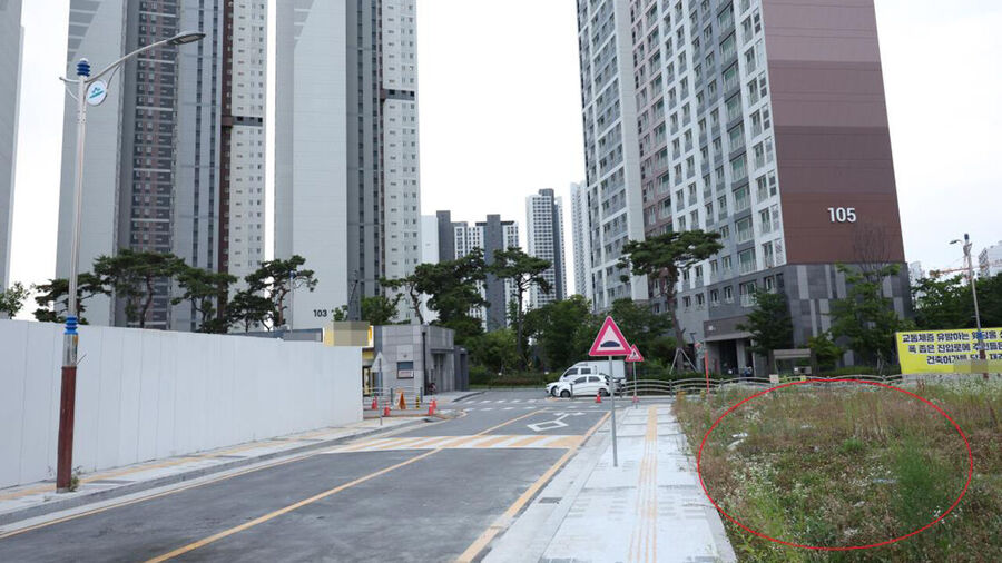 ▲ 인천 미추홀구 아파트 인근 웨빙홀 부지ⓒ미추홀구 제공