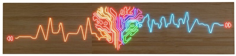 ▲ Switch ∞ Sign, 2023, 310 x 70 x 10 (cm), NeonFlex , Wood. ⓒ스페이스 심(Space SIM)