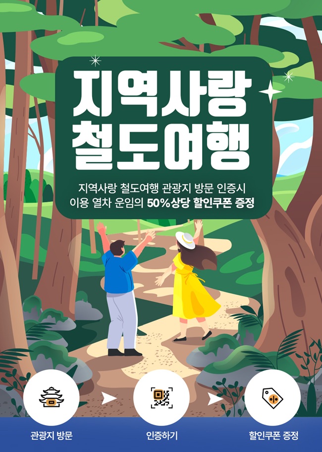 ▲ 횡성 지역사랑 철도여행 홍보물. ⓒ횡성군