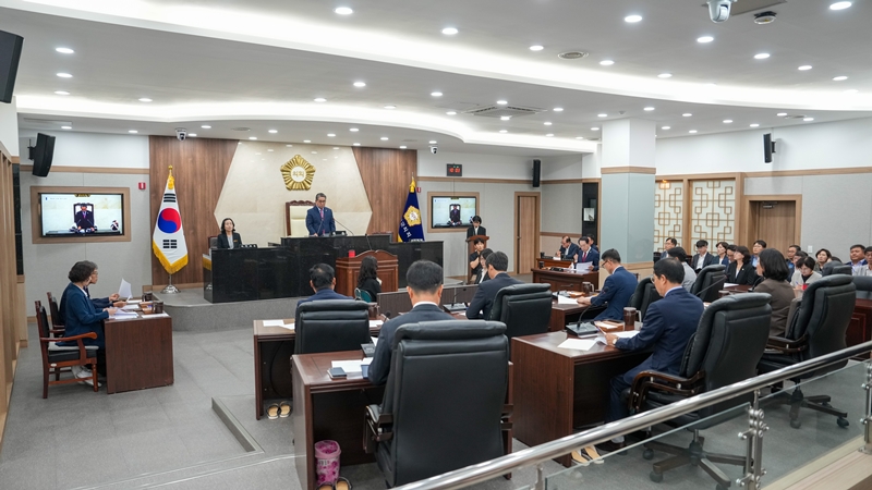 ▲ 21일 열린 괴산군의회 제353회 임시회. ⓒ괴산군의회