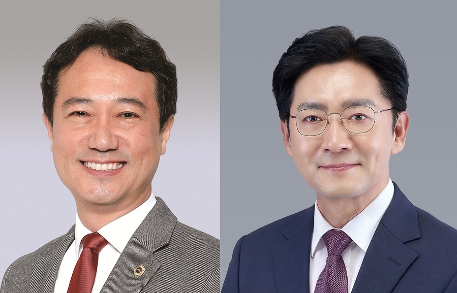 ▲ 대구시의회는 21일 제327회 임시회 제1차 본회의를 열고 예결특위와 윤리특위를 구성했다(왼쪽부터 김주범 예결특위 위원장, 정일균 윤리특위 위원장).ⓒ대구시의회