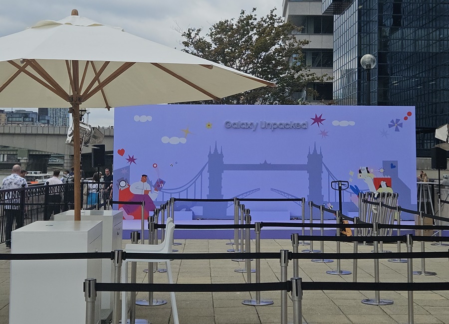 ▲ 22일(현지 시간) 삼성전자 갤럭시 언팩 2026이 열리는 영국 런던 '올드 빌링스게이트(Old Billingsgate)' 현장ⓒ윤아름 기자