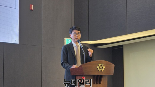 ▲ 전승호 코오롱티슈진 대표가 TG-C 미국 임상 3상 결과 발표 기자간담회에서 발언하고 있다. 사진=조희연 기자 260721 ⓒ뉴데일리