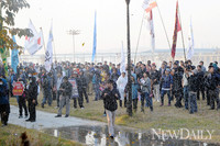 [포토]한미 FTA 반대시위대들