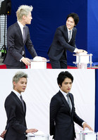 [포토] 'JYJ 멤버쉽 위크' 준수-재중, '버튼 누르면 개막..떨려 하지만 멋있게'