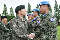 [포토] 동명부대 11진, 레바논평화유지단 환송식