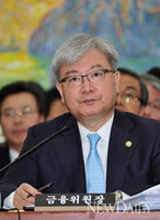 [포토]국정감사 참석한  김석동 금융위장