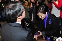 [포토] 강금실 전 장관 출판기념회 안철수후보와 만남