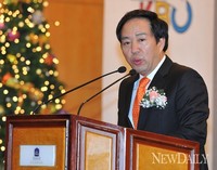 [포토]'야구인의 밤' 축사를 하고 있는 대한야구협회 강승규 회장