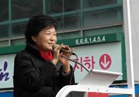 [포토]D-14, 호남 방문한 박근혜 후보