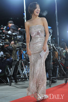 [포토]KBS연기대상, 진세연 '추위를 녹이는 미소'