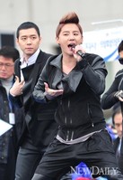 [포토]대통령 취임식, 식전행사 참석한 JYJ