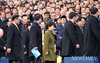 [포토] 취임식 광장 떠나는 '박근혜' 대통령