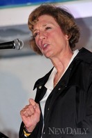 [포토]서울역 광장에서 북한인권법 제정 촉구하는 '수잔솔티 여사'