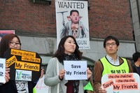 [포토]탈북자 강제 북송 반대 캠페인 현장