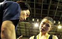 [포토]비장하게 경기 준비하는 '최현미'(WBA 7차 방어전)