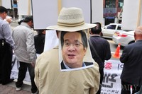 [포토]'CJ E&M' 규탄하는 '어버이 연합' 회원들