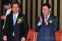 [포토]새누리당 원내대표-정책위원장 선거 '김기현-최경환'