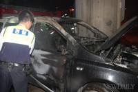 [포토]손호영 자살기도, '차량은 전소'