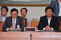 [포토]한자리에 앉은 박대영 사장과 국응복 연합회회장