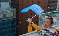 [포토]김자인, 부산에 이어 서울 빌딩도 정복