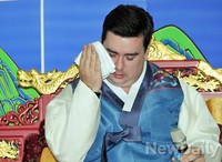 [포토]샘 해밍턴, 좋은 날 긴장에 땀이 뻘뻘