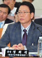 [2013국감]의원들의 질문 듣고 있는 '정회석' 영산강유역환경청장
