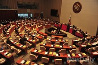 [포토]민주당 예결위 보이콧, 예산심의 파행