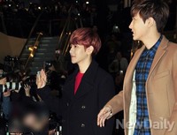 [포토]엔더스게임VIP 엑소 찬열-백현, 팬들의 환호에 웃으며 입장