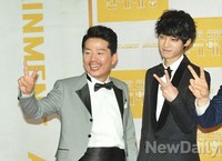 [포토]KBS연예대상, 대상스타 김준호와 브이하는 정준영