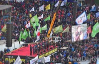 [포토]민노총 총파업결의대회, 서울 곳곳 도로 통제