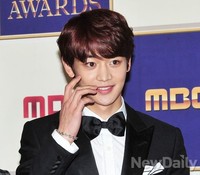 [포토]MBC 연기대상 민호, 머뭇거리는 귀여운 표정