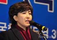 [포토]애국보수 집회에서 연설하는 정미홍 전 아나운서