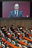 [포토]국회본회의에서 연설하는 황우여 새누리당 대표